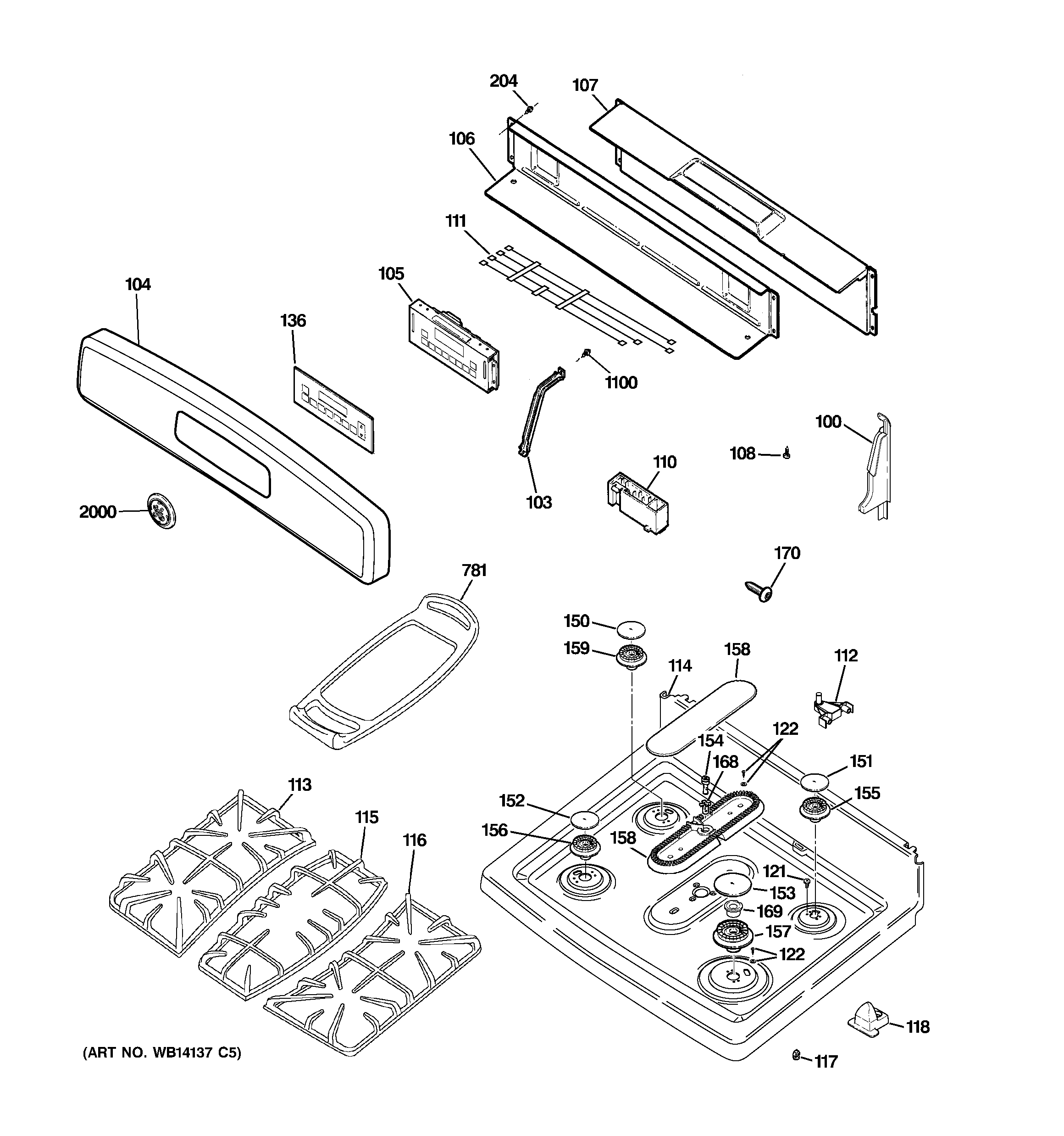 CONTROL PANEL & COOKTOP