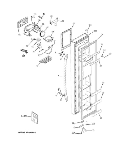 Freezer door