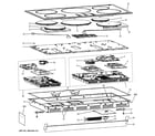 GE ZHU36RBM1BB control panel & cooktop diagram
