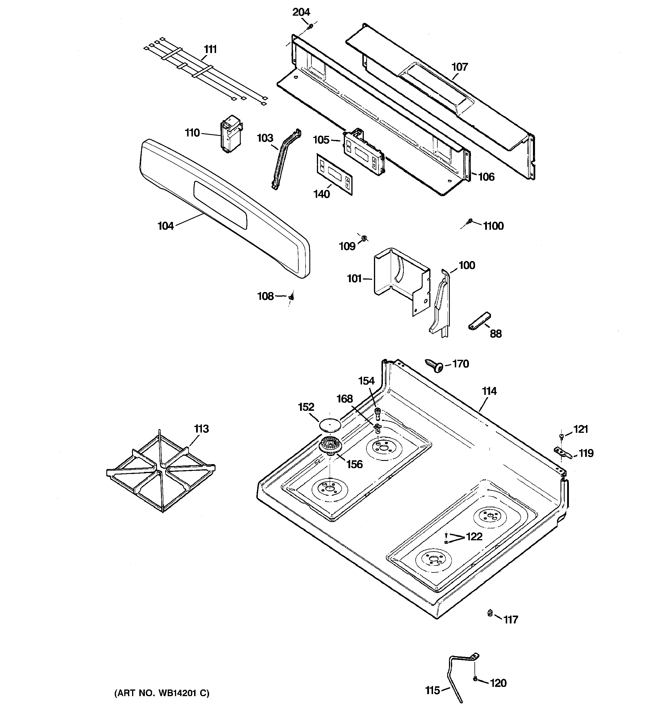 CONTROL PANEL & COOKTOP