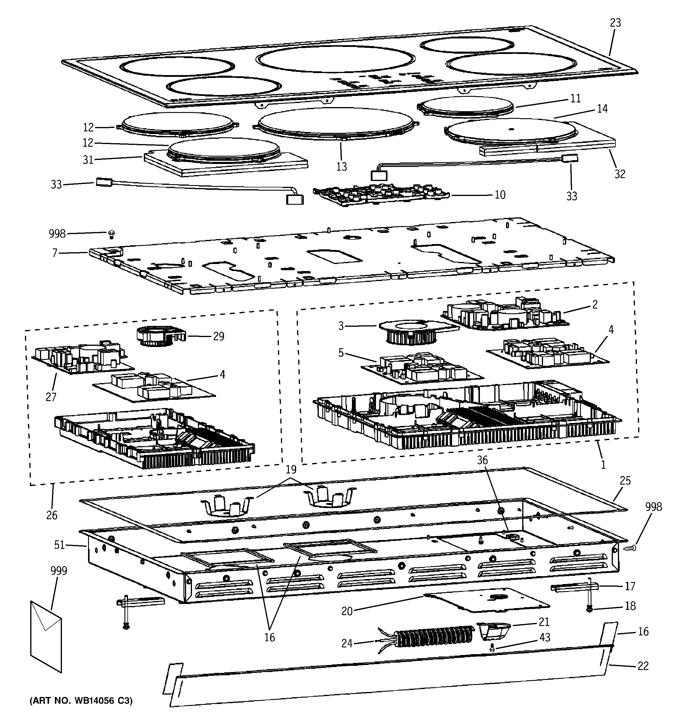 Control panel & cooktop