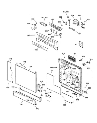 Escutcheon & door assembly