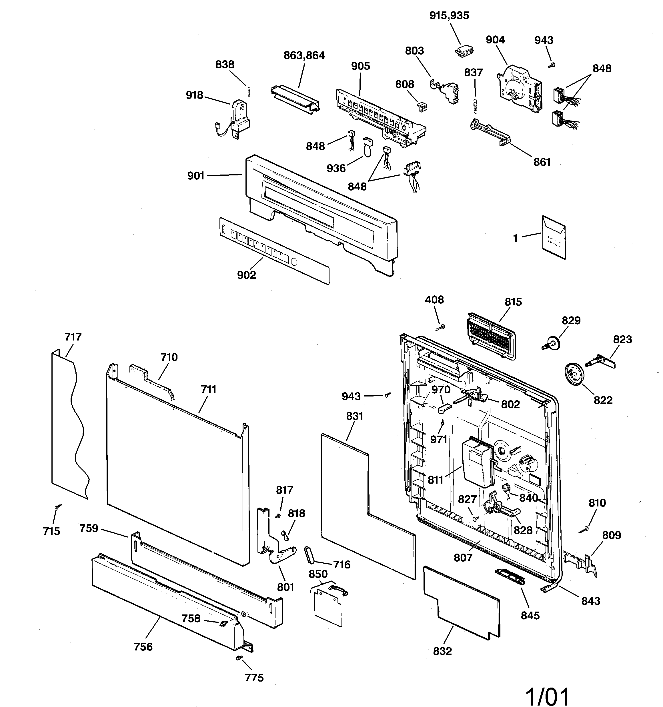 Escutcheon & door assembly