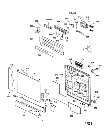 Escutcheon & door assembly