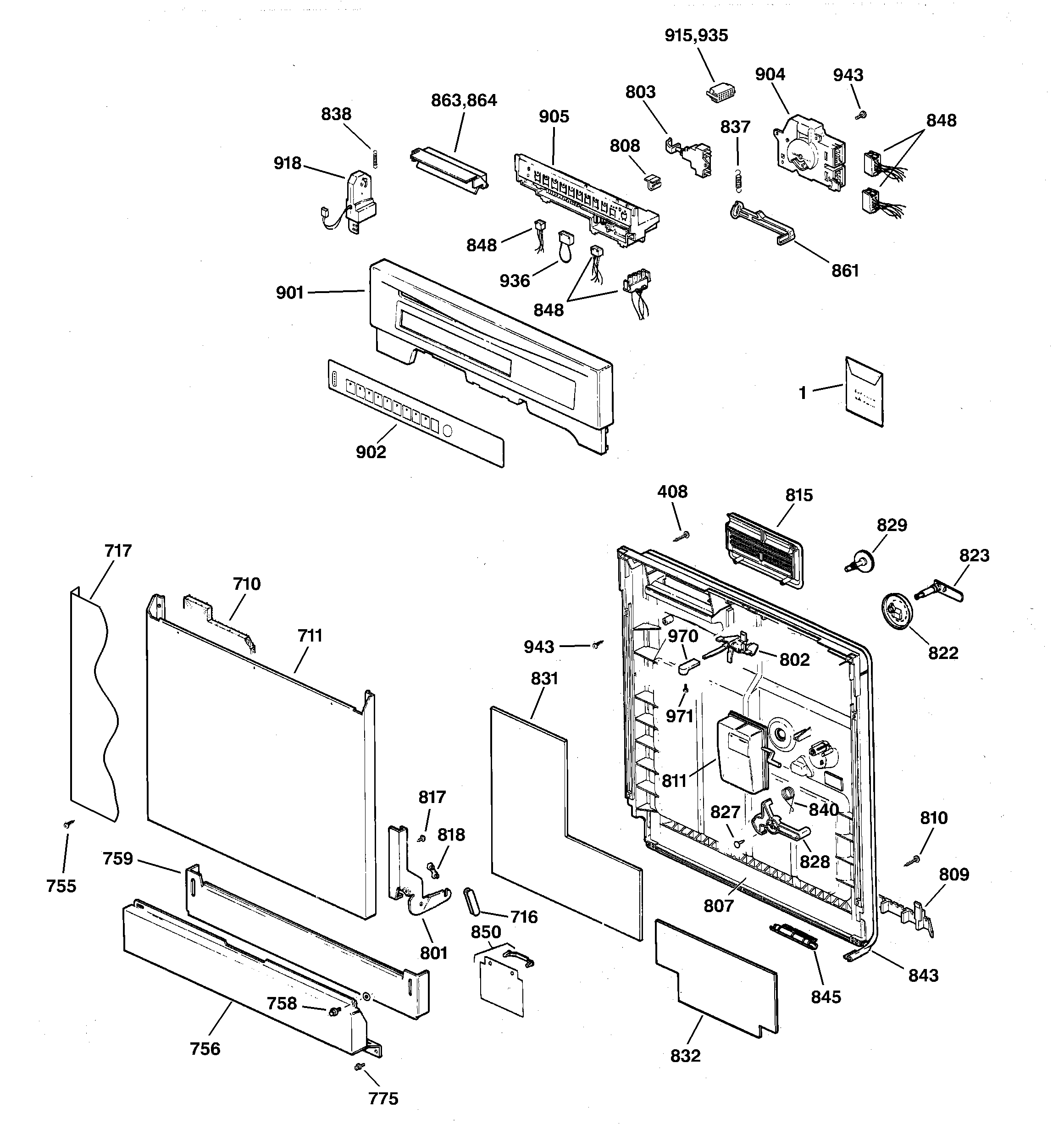 ESCUTCHEON & DOOR ASSEMBLY