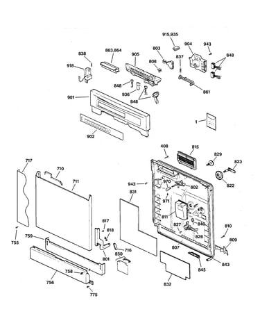 Escutcheon & door assembly