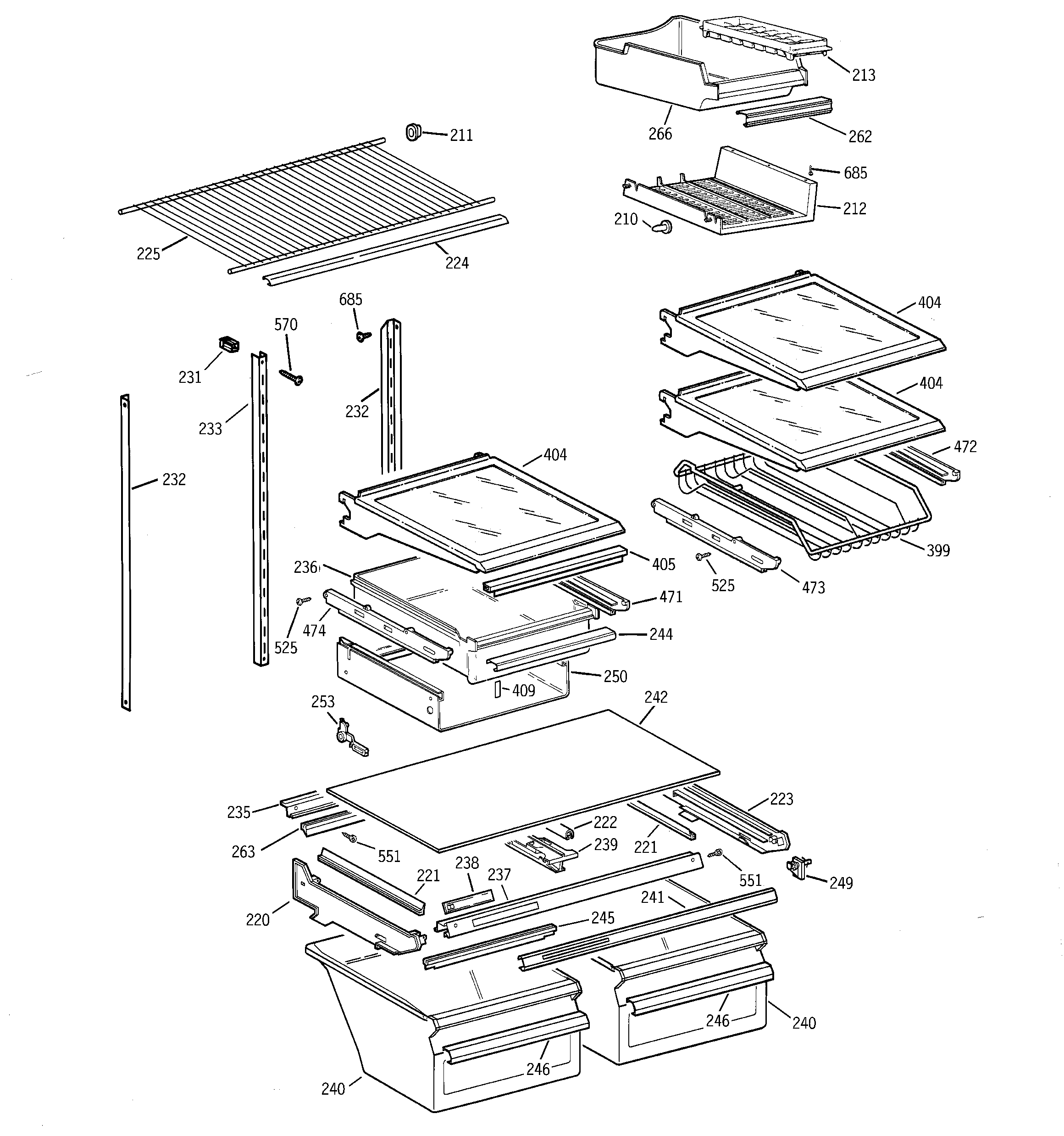 Shelf parts