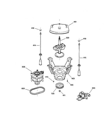 Suspension, pump & drive components