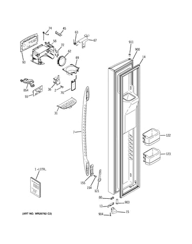 Freezer door