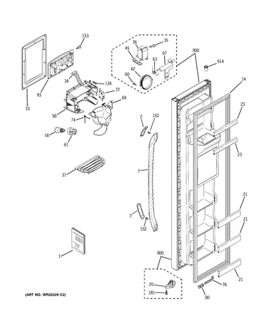Freezer door