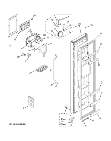 Freezer door