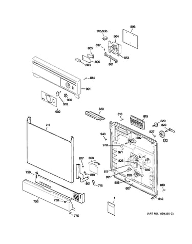 Escutcheon & door assembly