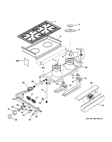 Cooktop & burner parts