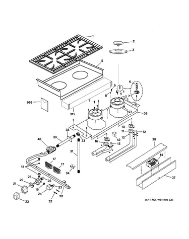 Cooktop & burner parts