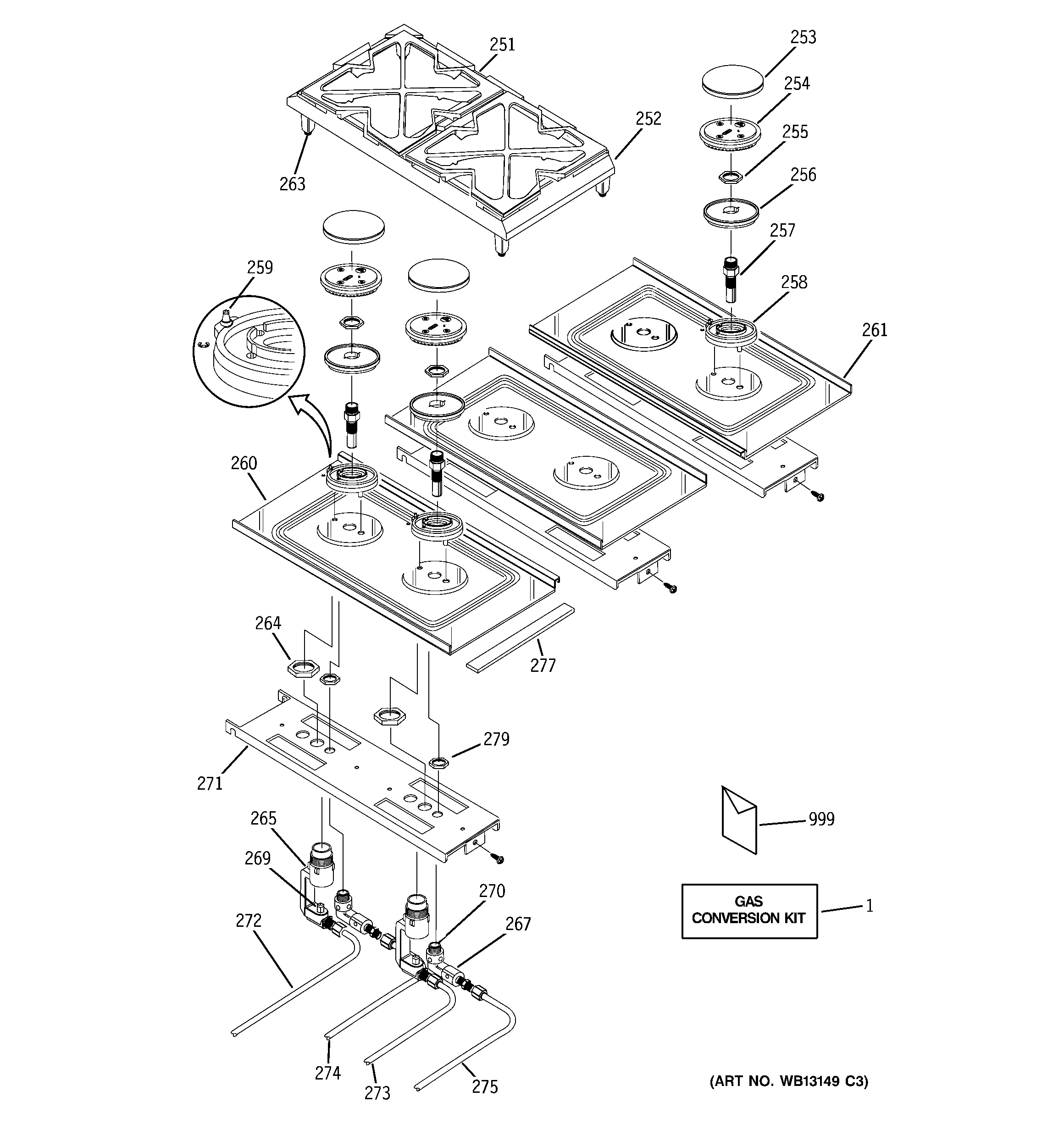 Gas & burner parts