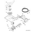 GE GLD4406R10WW motor-pump mechanism diagram