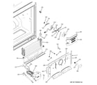 GE GBSL0HCXCRLS freezer section diagram