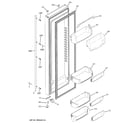 GE GWU23LGYAFSS fresh food door diagram