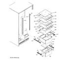 Hotpoint HSM25GFTJSA fresh food shelves diagram