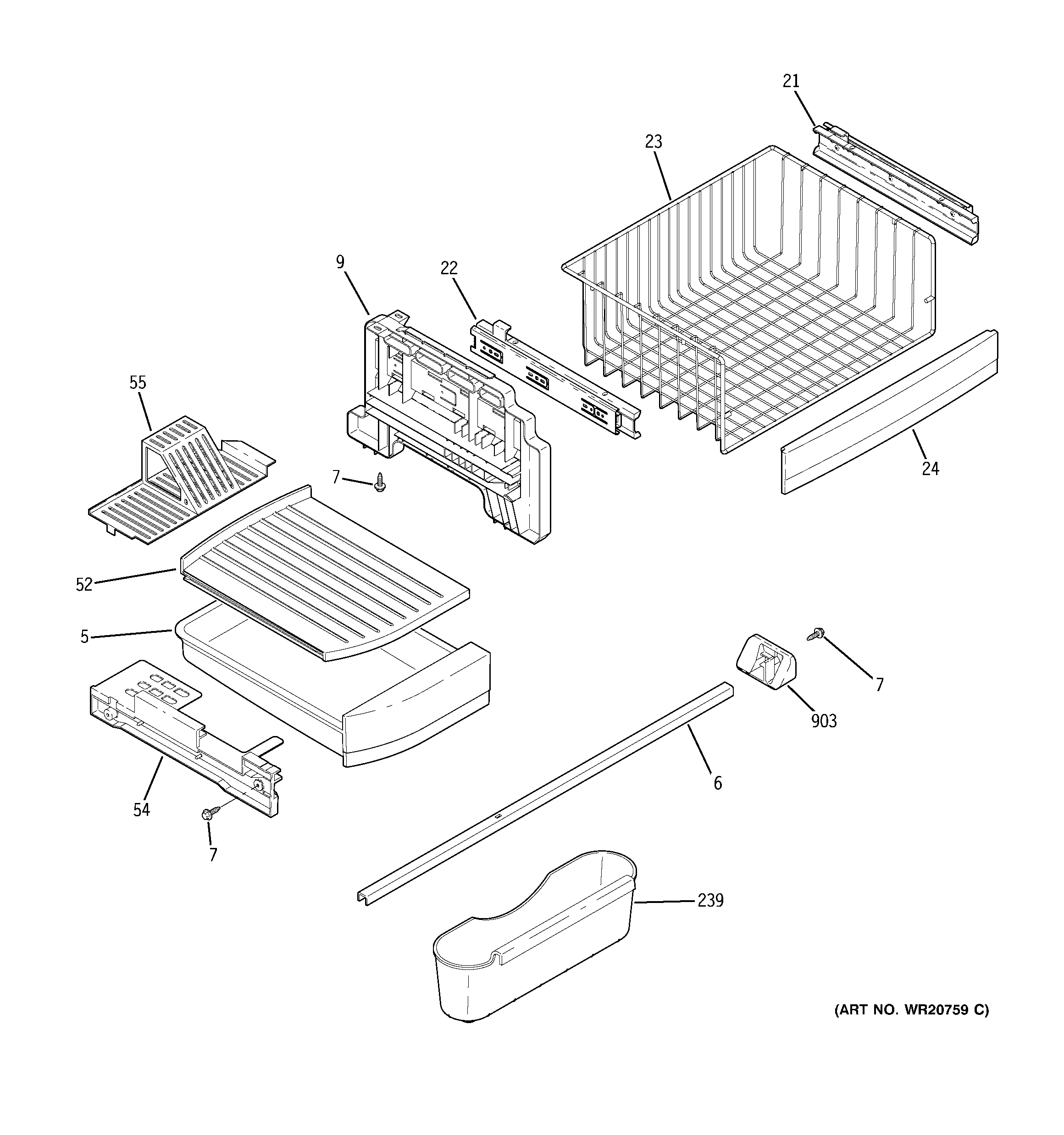 Freezer shelves