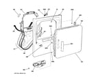 GE GTDP350EM0WS front panel & door diagram