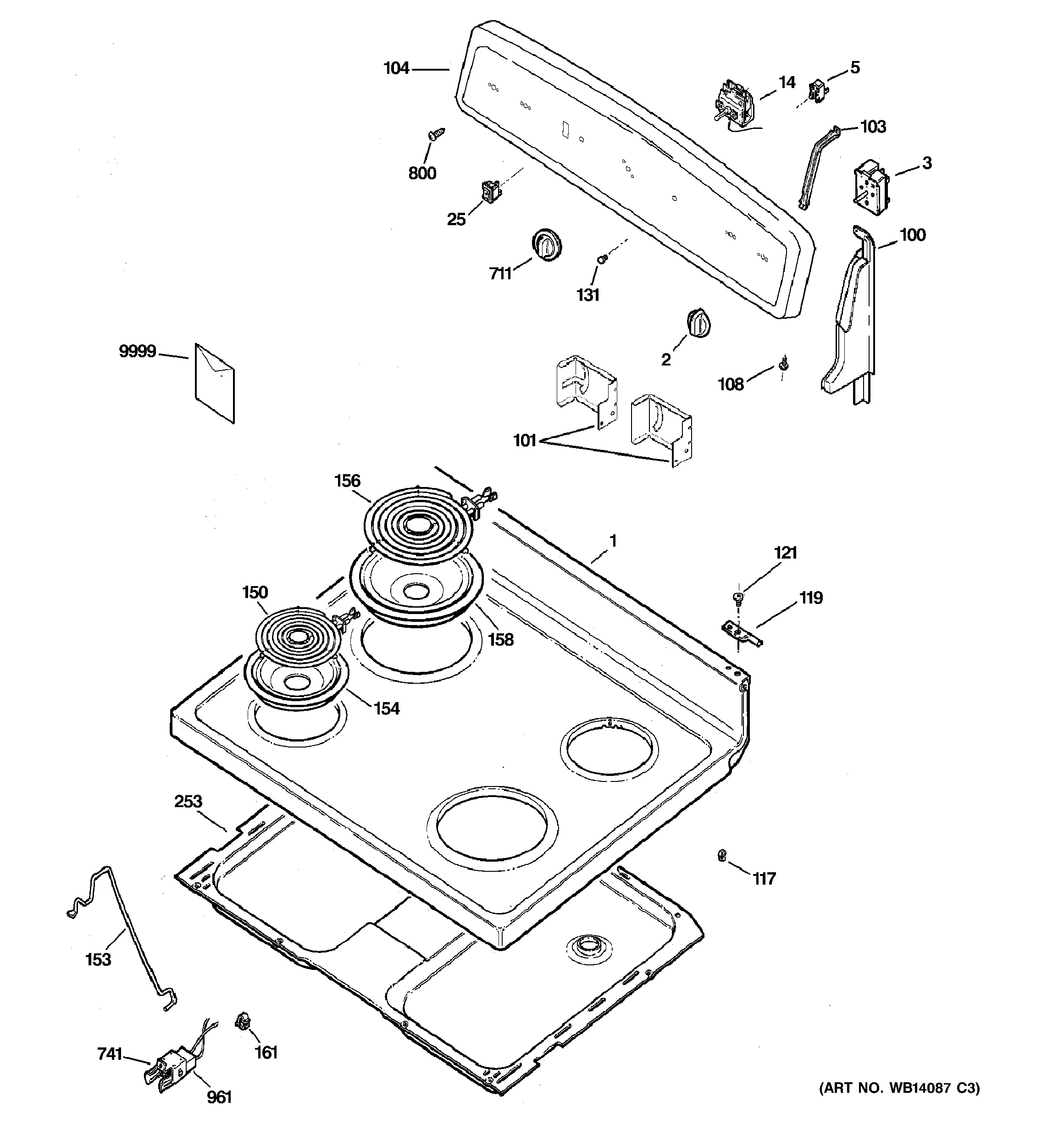 CONTROL PANEL & COOKTOP