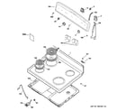 GE JBS03M2WH control panel & cooktop diagram