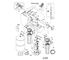 GE GXRV10ABL water filtration system diagram