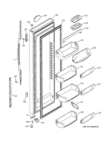 Freezer door