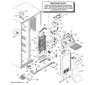 GE PSC23NHMCWW freezer section diagram