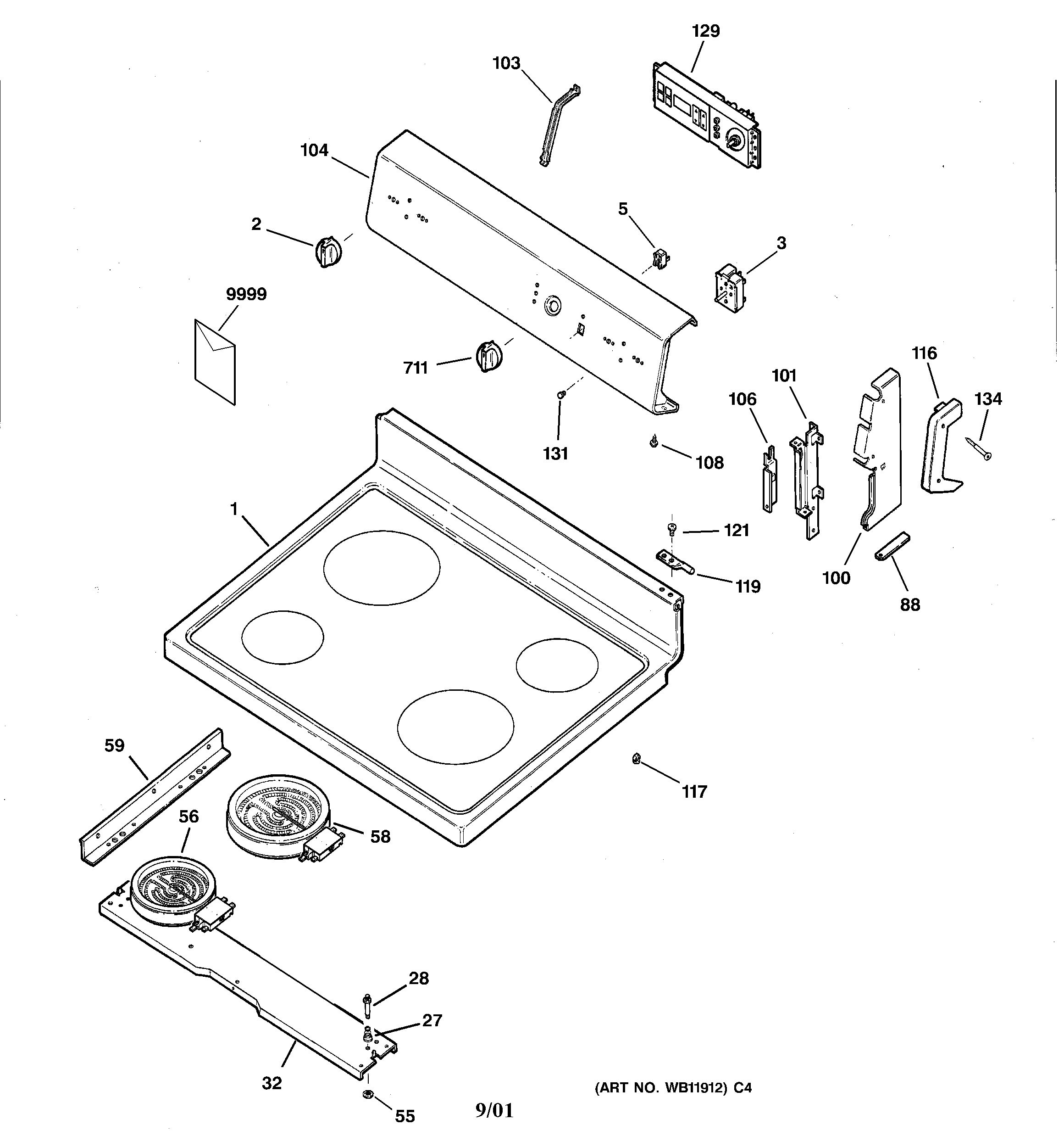Controls & cooktop