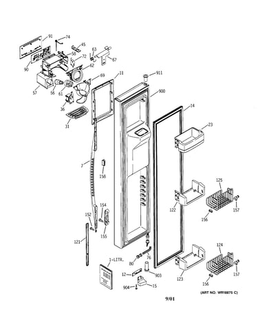Freezer door