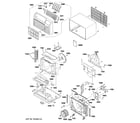 GE AJCM10DCDM1 cabinet & components diagram