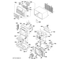 GE AJEM12DCDM1 cabinet & components diagram