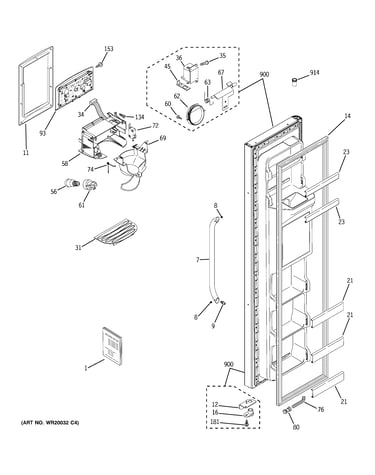 Freezer door