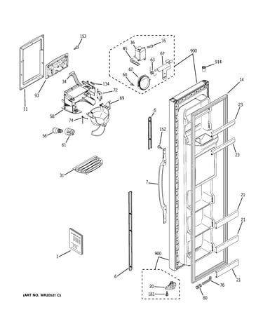Freezer door