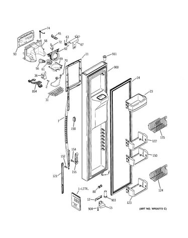 Freezer door