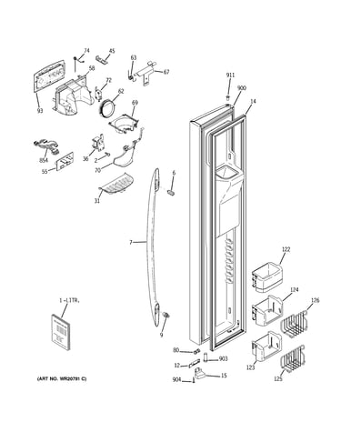 Freezer door