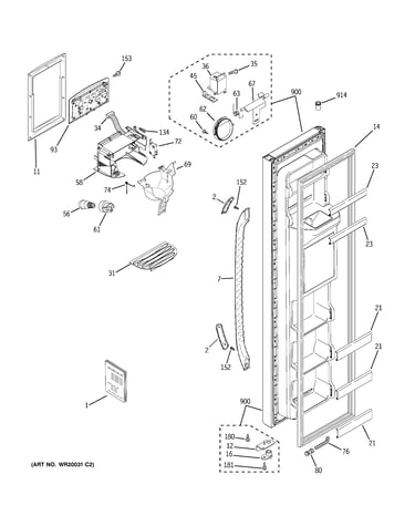 Freezer door