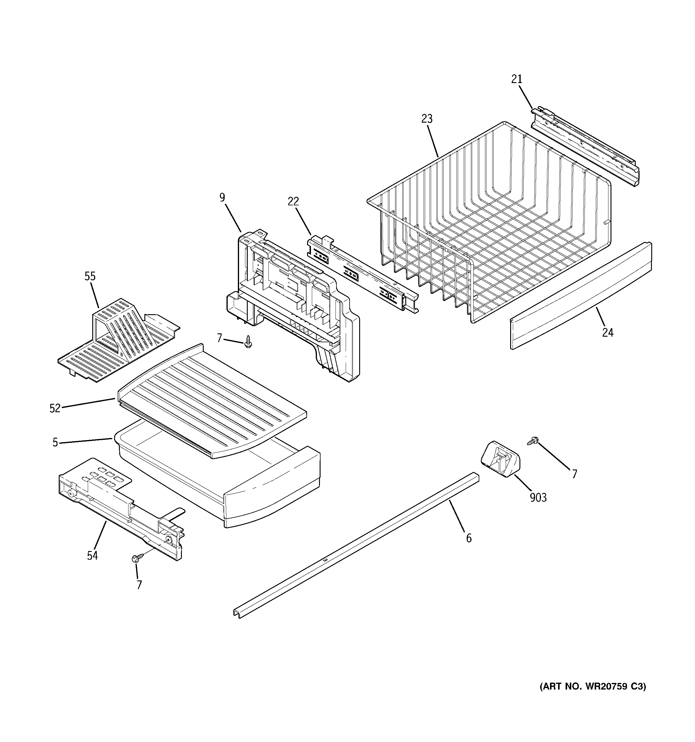 Freezer shelves