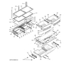 GE PDCE1NBZAJSS fresh food shelves diagram