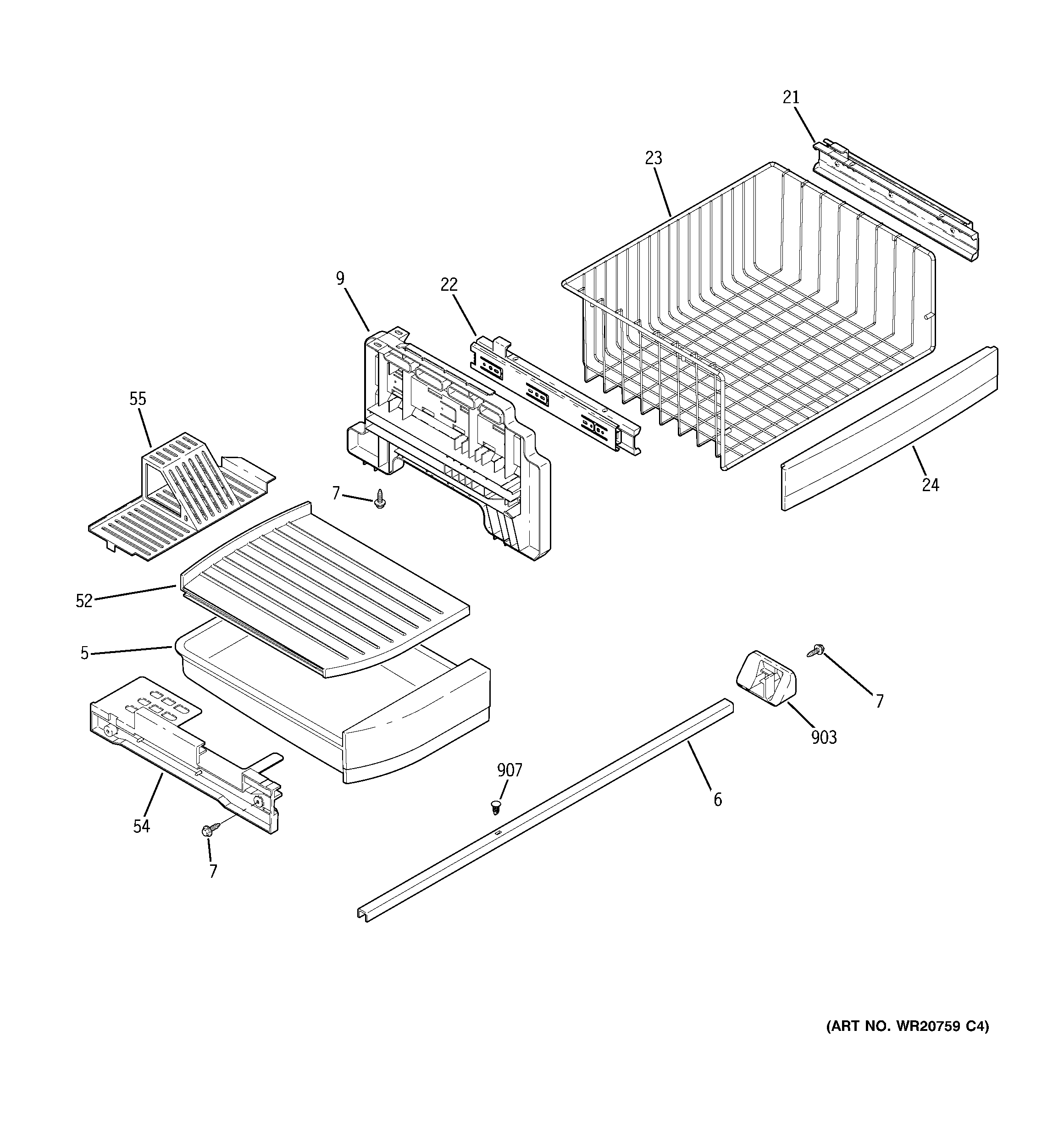 Freezer shelves