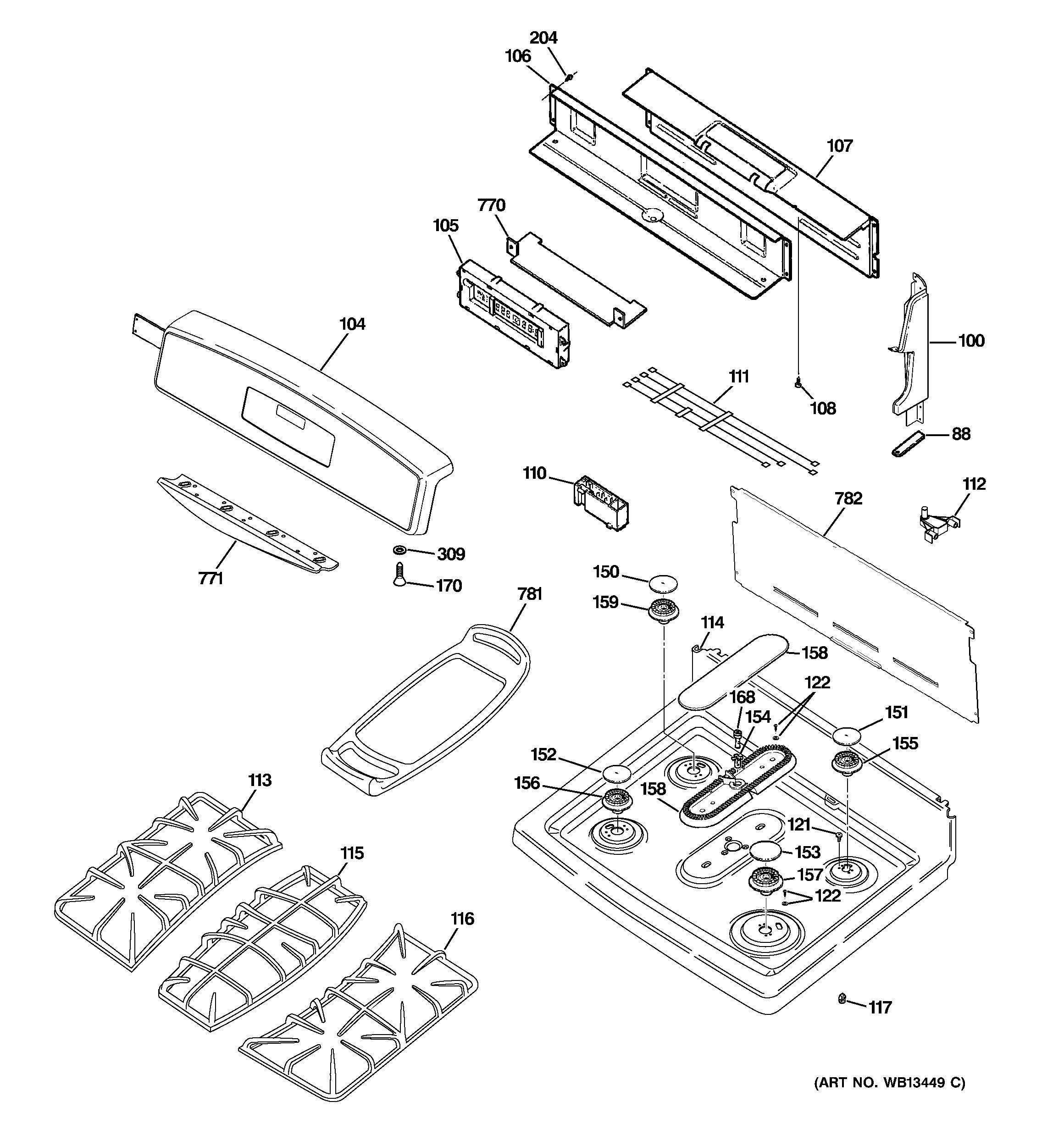 Control panel & cooktop