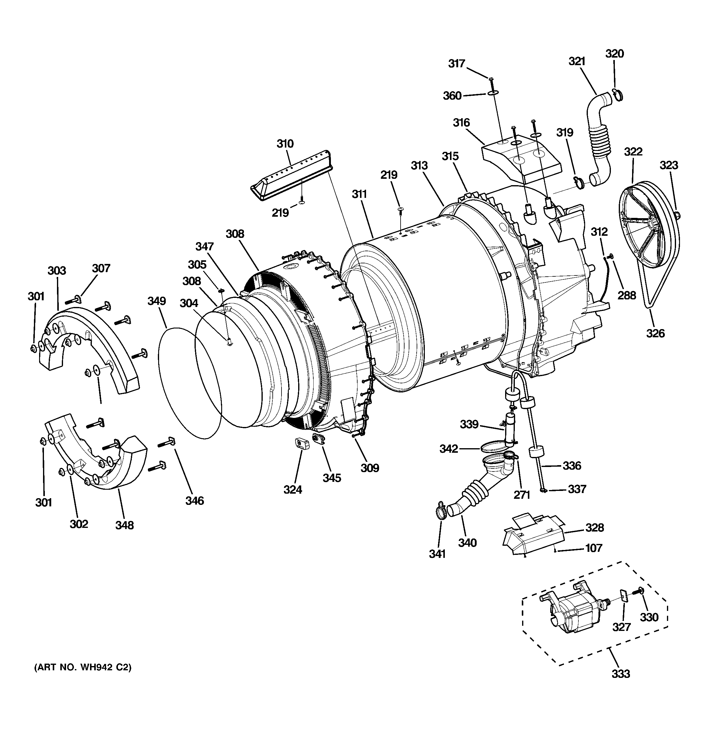 Tub & motor