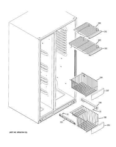 Freezer shelves