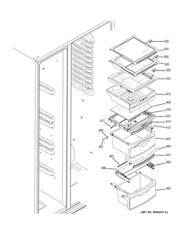 Fresh food shelves