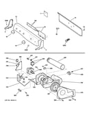 Backsplash, blower & motor assembly