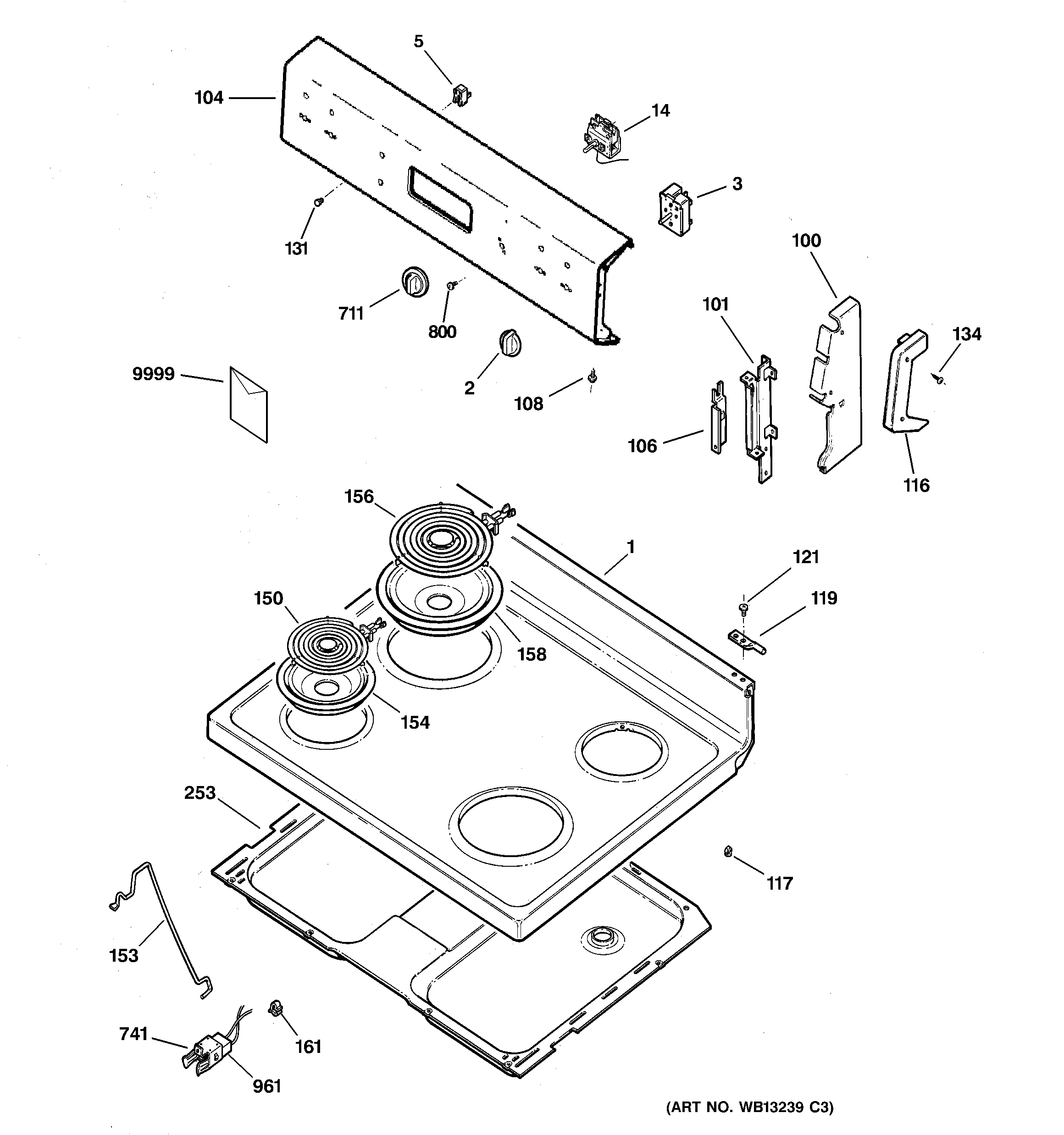 CONTROL PANEL & COOKTOP