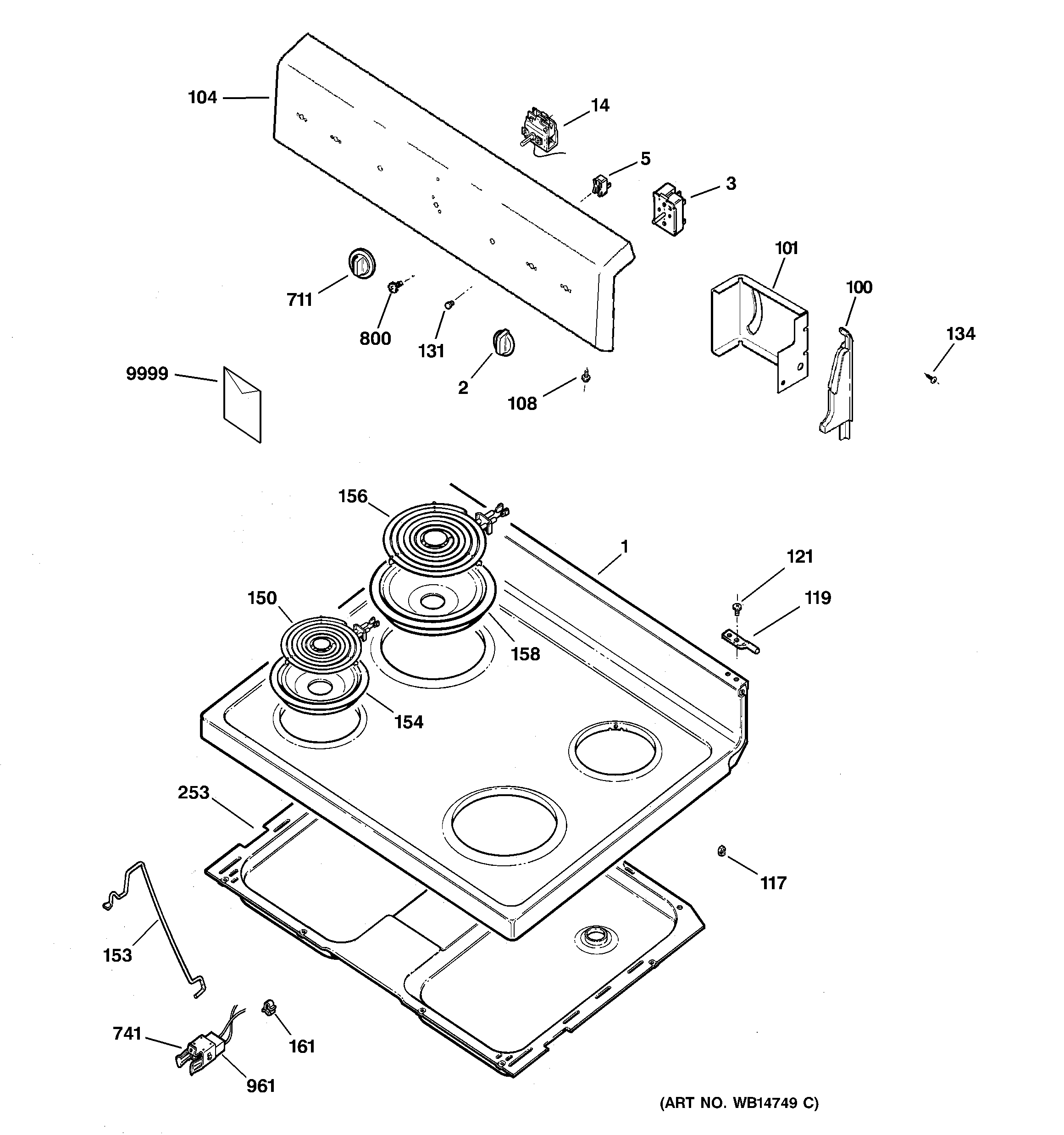 CONTROL PANEL & COOKTOP