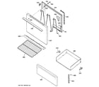 Hotpoint RB525DP2WH door & drawer parts diagram